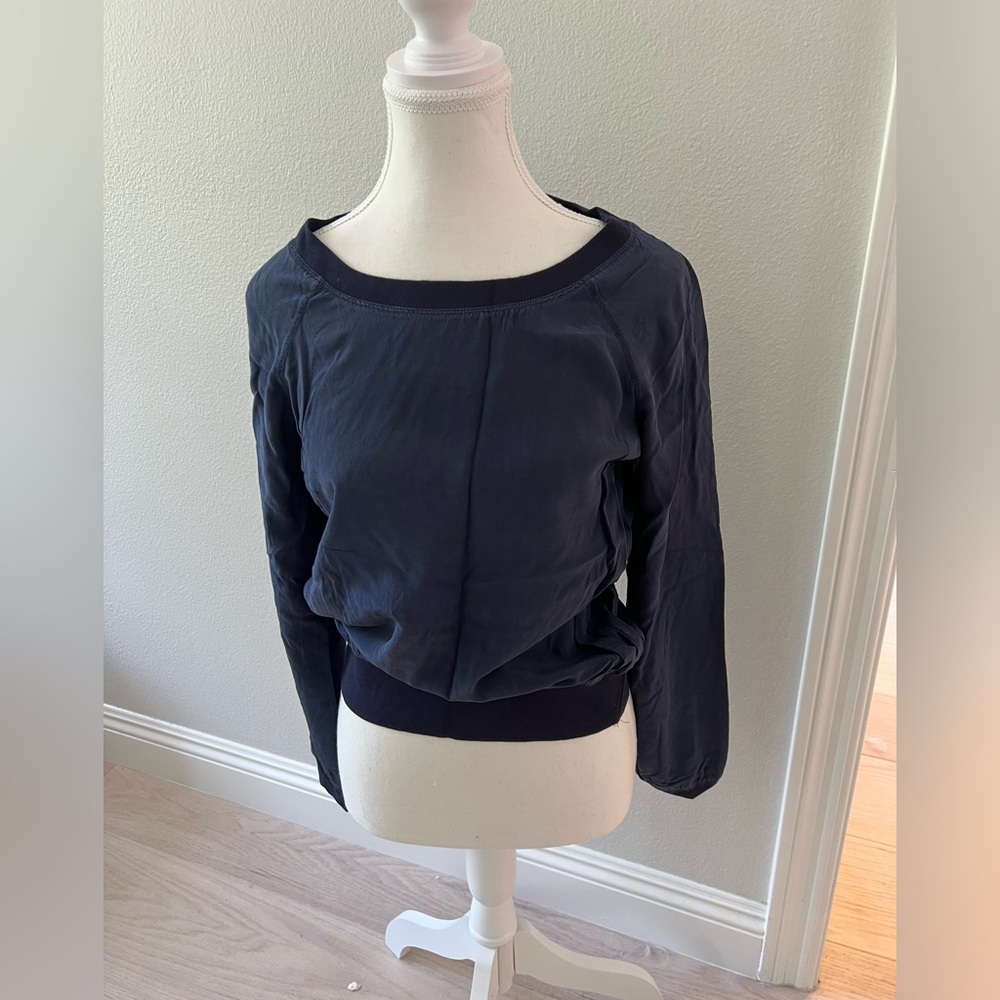 Club Monaco blue silky top